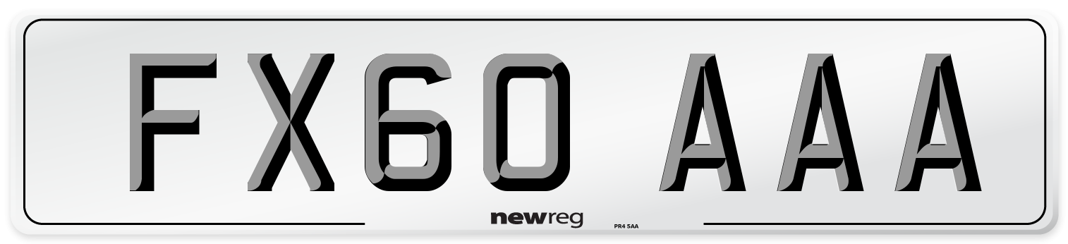 FX60 AAA Number Plate from New Reg